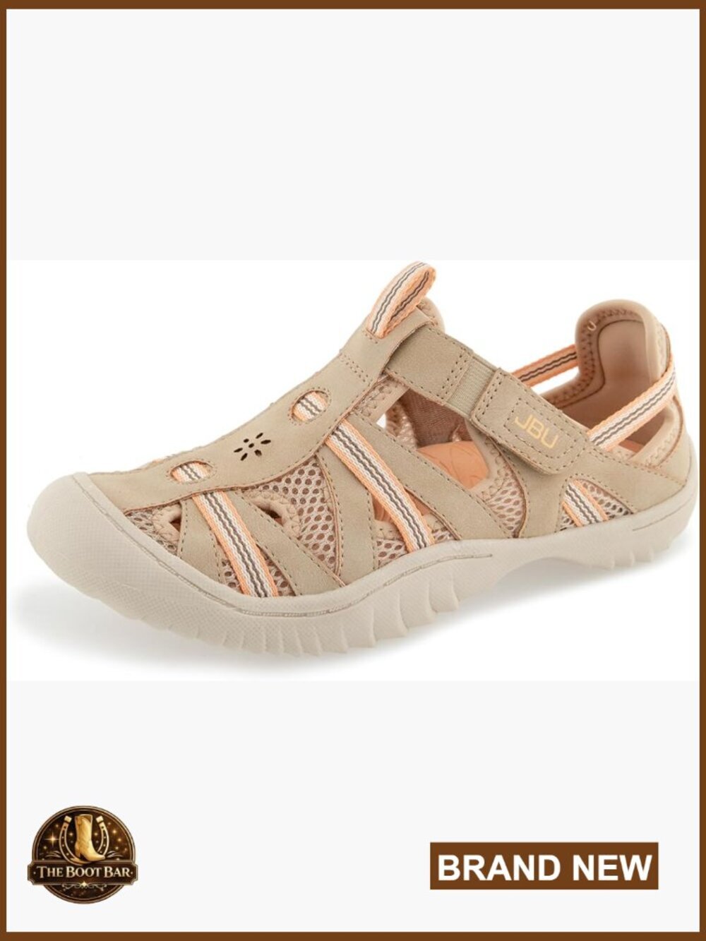 Women's Adjustable Closed Toe Water Shoes - Quick Dry, Hook & Loop, Flat